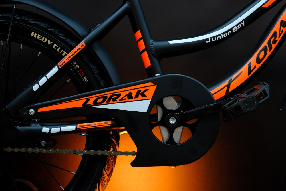 Lorak Junior 20 Boy Матовый Чёрный/Оранжевый
