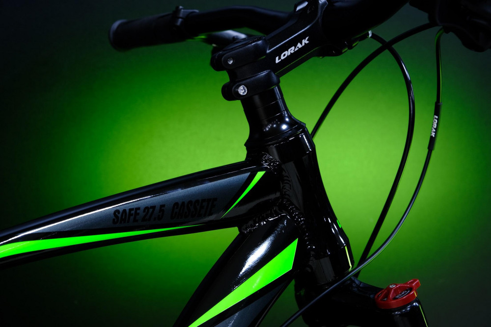 LORAK Safe 27,5 Cassete Чёрный/Зелёный 19р (на рост 171-182)